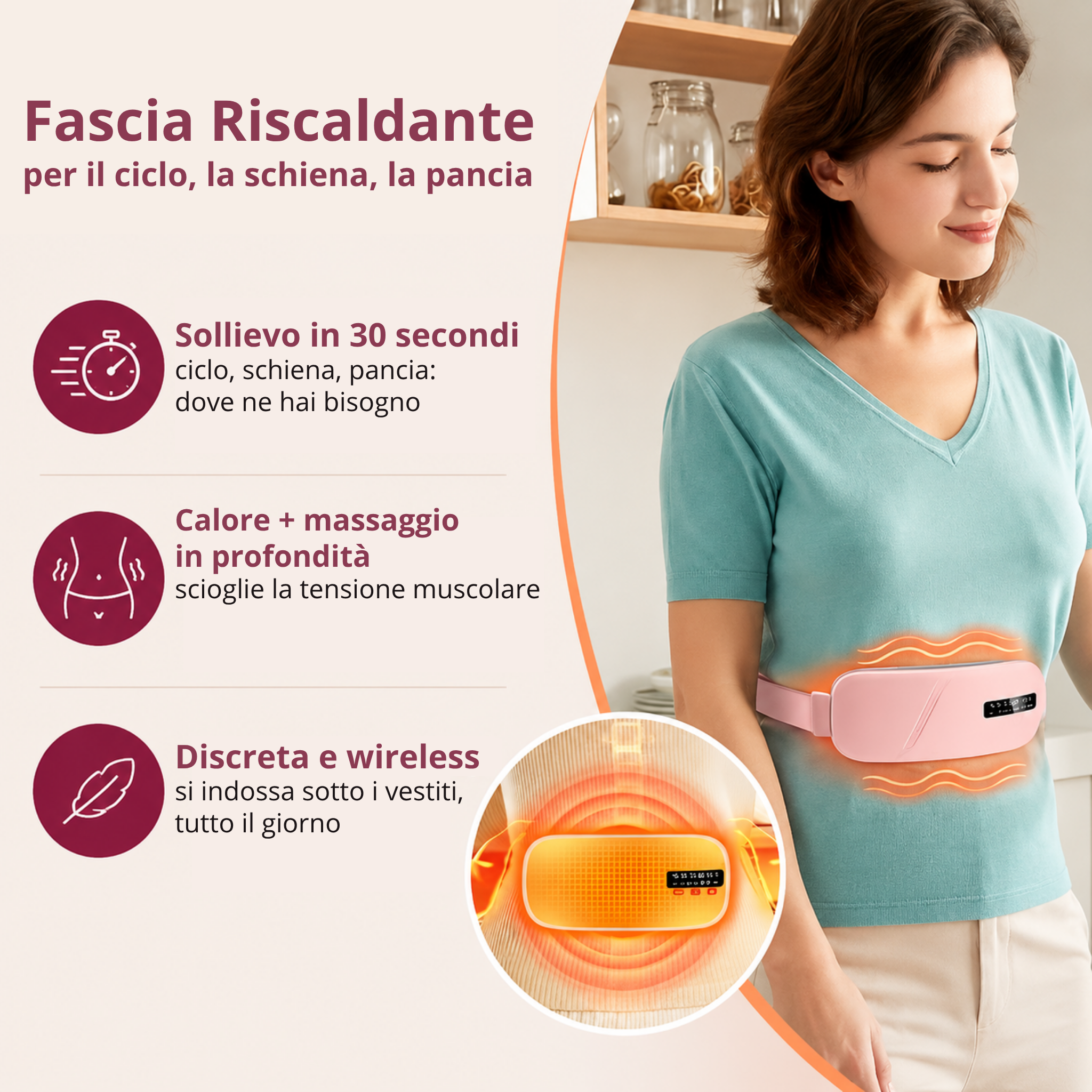 Warm Flow Band — Fascia Riscaldante e Massaggiante